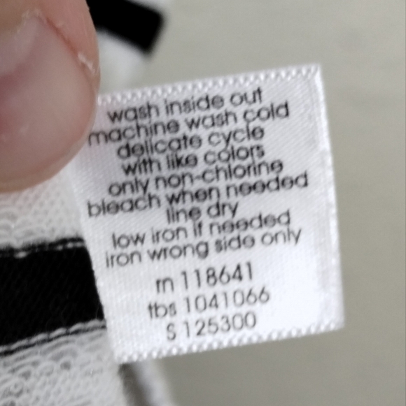 Lane Bryant Black White Stripe Lace Tank Top Plus Size 18 / 20 - Picture 7 of 8